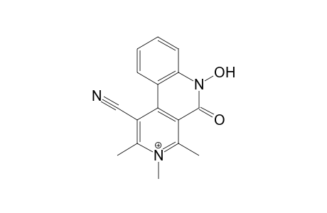 1-Cyano-6-hydroxy-5-oxo-2,3,4-trimethylbenzo(c)[2,7]naphtyridinium