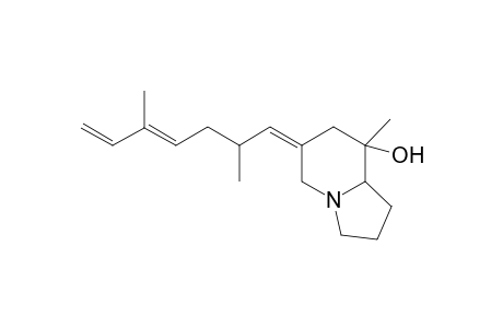 5-Methyl-5-hydroxy-3-(2',5-dimethylhepta-4',6'-dienylidene)-1-azabicyclo[4.3.0]nonane