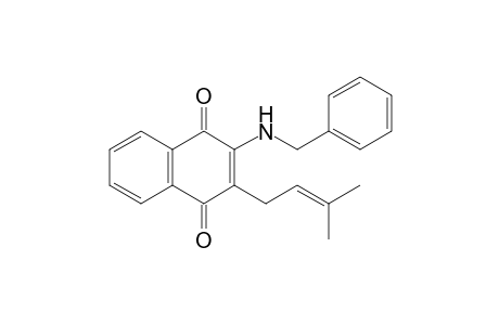 2-(3-Methylbut-2-enyl)-3-[(phenylmethyl)amino]naphthalene-1,4-dione