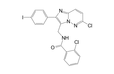 2-Chloranyl-N-[[6-chloranyl-2-(4-iodophenyl)imidazo[1,2-b]pyridazin-3-yl]methyl]benzamide