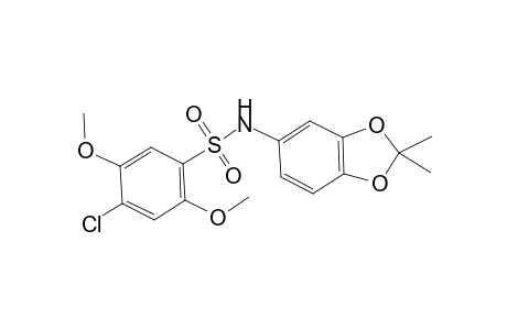 Benzenesulfonamide, 4-chloro-2,5-dimethoxy-N-(2,2-dimethyl-1,3-benzodioxol-5-yl)-