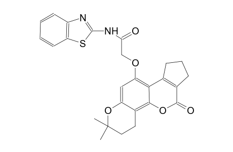 N-(benzo[d]thiazol-2-yl)-2-((2,2-dimethyl-6-oxo-3,4,6,7,8,9-hexahydro-2H-cyclopenta[c]pyrano[2,3-h]chromen-10-yl)oxy)acetamide