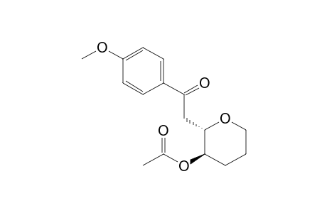 (+-)-(2S,3R)-2-[2-(4-Methoxyphenyl)-2-oxoethyl]tetrahydro-2H-3-pyranyl acetate
