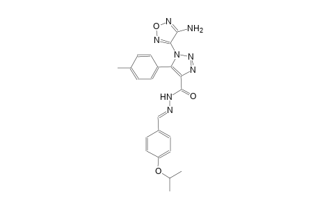 1-(4-amino-1,2,5-oxadiazol-3-yl)-N'-[(E)-(4-isopropoxyphenyl)methylidene]-5-(4-methylphenyl)-1H-1,2,3-triazole-4-carbohydrazide