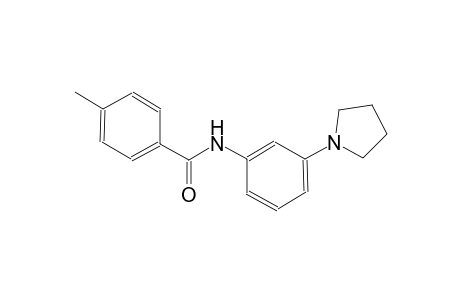 4-methyl-N-[3-(1-pyrrolidinyl)phenyl]benzamide