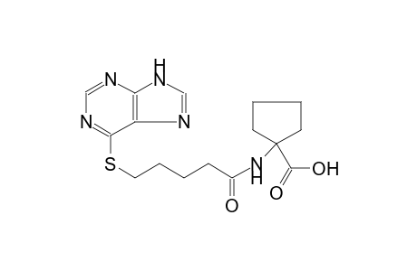 1-{[5-(9H-purin-6-ylsulfanyl)pentanoyl]amino}cyclopentanecarboxylic acid