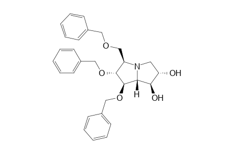 (1S,2S,5R,6R,7R)-6,7-Bis-benzyloxy-5-benzyloxymethyl-hexahydro-pyrrolizine-1,2-diol