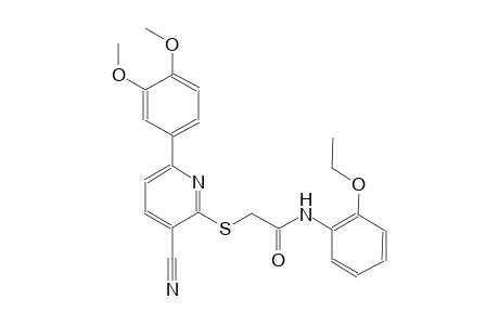 2-{[3-cyano-6-(3,4-dimethoxyphenyl)-2-pyridinyl]sulfanyl}-N-(2-ethoxyphenyl)acetamide