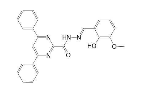 2-pyrimidinecarboxylic acid, 4,6-diphenyl-, 2-[(E)-(2-hydroxy-3-methoxyphenyl)methylidene]hydrazide