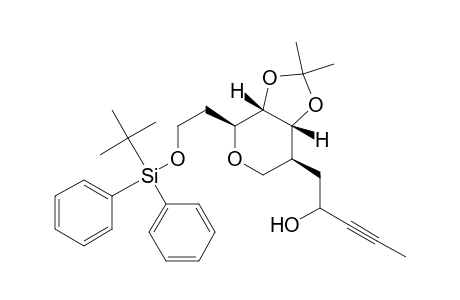 4H-1,3-Dioxolo[4,5-c]pyran-7-ethanol, 4-[2-[[(1,1-dimethylethyl)diphenylsilyl]oxy]ethyl]tetrahydro-2,2-dimethyl-.alpha.-1-propynyl-, [3aS-[3a.alpha.,4.alpha.,7.alpha.(S*),7a.alpha.]]-