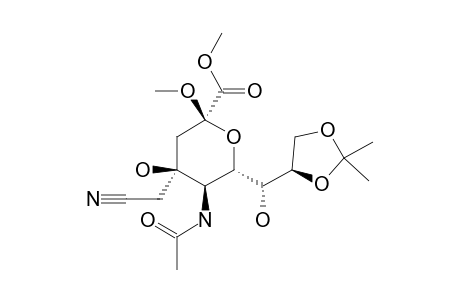 METHYL_(METHYL_5-ACETAMIDO-4-C-CYANOMETHYL-3,5-DIDEOXY-8,9-O-ISOPROPYLIDENE-BETA-D-GLYCERO-D-TALO-2-NONULOPYRANOSID)-ONATE