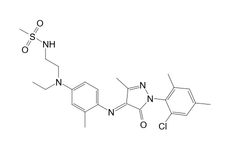 Methanesulfonamide, N-[2-[[4-[1-(2-chloro-4,6-dimethylphenyl)-1,5-dihydro-3-methyl-5-oxo-4H-pyrazol-4-ylidene]amino]-3-methylphenyl]ethylamino]ethyl]-