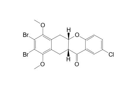 CIS-3,4-DIBrOMO-10-CHLORO-2,5-DIMETHOXYBENZO-[B]-1,6,6A,12A-TETRAHYDROXANTHONE