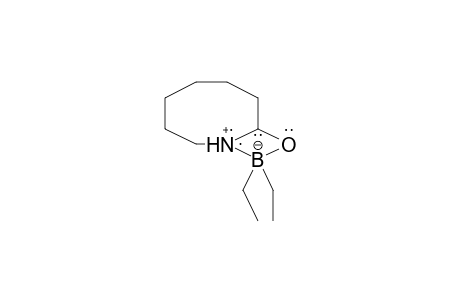 Diethylboryl-.omega.-heptanolacta(N-B)m