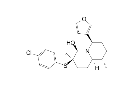 2H-Quinolizin-4-ol, 3-[(4-chlorophenyl)thio]-6-(3-furanyl)octahydro-3,9-dimethyl-, [3R-(3.alpha.,4.beta.,6.beta.,9.alpha.,9a.alpha.)]-