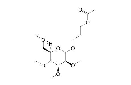 3-ACETYLOXYPROPYL-2,3,4,6-TETRA-O-METHYL-ALPHA-D-[5-(2)H]-MANNOPYRANOSIDE;MINOR-ISOMER