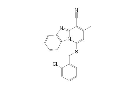1-[(2-chlorobenzyl)sulfanyl]-3-methylpyrido[1,2-a]benzimidazole-4-carbonitrile