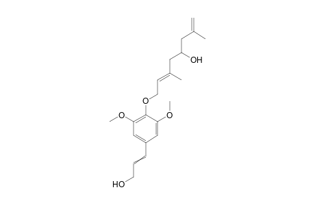 4-O-[(2E)-3,7-Dimethyl-2,7-octadien-5-ol]sinapyl alcohol