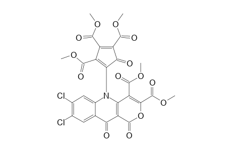 DIMETHYL-7,8-DICHLORO-5,10-DIHYDRO-1,10-DIOXO-5-[1-OXO-3,4,5-TRIS-(METHOXYCARBONYL)-CYCLOPENTADIEN-2-YL]-1H-PYRANO-[4,3-B]-QUINOLINE-3,4-DICARBOXYLATE;#18