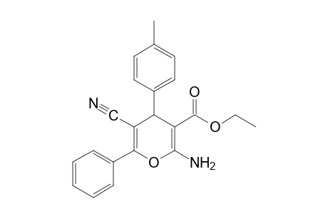 2-amino-5-cyano-6-phenyl-4-p-tolyl-4H-pyran-3-carboxylic acid, ethyl ester