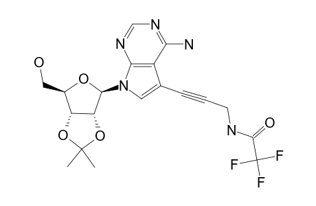 4-AMINO-7-(2',3'-O-ISOPROPYLIDENE-BETA-D-RIBOFURANOSYL)-5-[1''-(3''-TRIFLUOROACETAMIDO)-PROP-1''-YNYL]-7H-PYRROLO-[2,3-D]-PYRIMIDINE