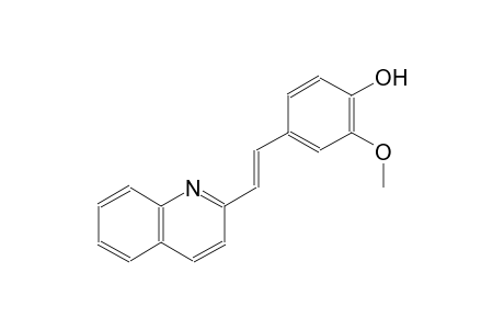 2-methoxy-4-[(E)-2-(2-quinolinyl)ethenyl]phenol