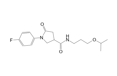 1-(4-fluorophenyl)-N-(3-isopropoxypropyl)-5-oxo-3-pyrrolidinecarboxamide