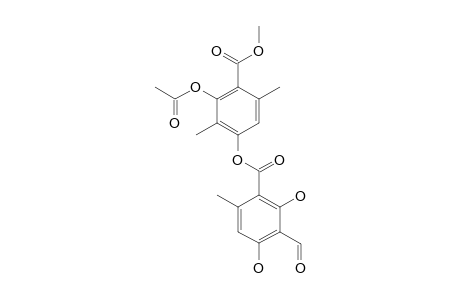 ATRANORIN-MONOACETATE;3-FORMYL-2,4-DIHYDROXY-6-METHYL-BENZOIC-ACID-3-ACETOXY-4-(METHOXYCARBONYL)-2,5-DIMETHYL-PHENYLESTER