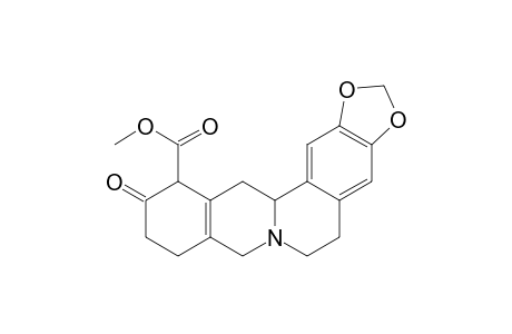 6H-Benzo[g]-1,3-benzodioxolo[5,6-a]quinolizine-12-carboxylic acid, 5,8,9,10,11,12,13,13a-octahydro-11-oxo-, methyl ester