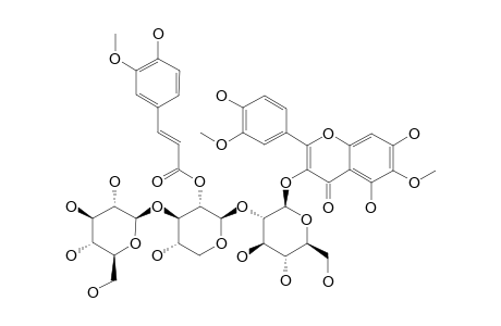 MESEMBrYANTHIN;6-METHOXYISORHAMNETIN-3-O-[[(2'''-E-FERULOYL)-3'''-O-(BETA-D-GLUCOPYRANOSYL)]-(2''-BETA-D-XYLOPYRANOSYL)]-BETA-D-GLUCOPYRANOSIDE