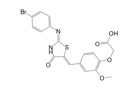 [4-((Z)-{(2E)-2-[(4-bromophenyl)imino]-4-oxo-1,3-thiazolidin-5-ylidene}methyl)-2-methoxyphenoxy]acetic acid