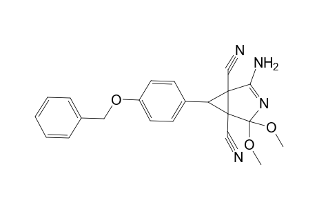 3-Azabicyclo[3.1.0]hex-2-ene-1,5-dicarbonitrile, 2-amino-4,4-dimethoxy-6-[4-(phenylmethoxy)phenyl]-