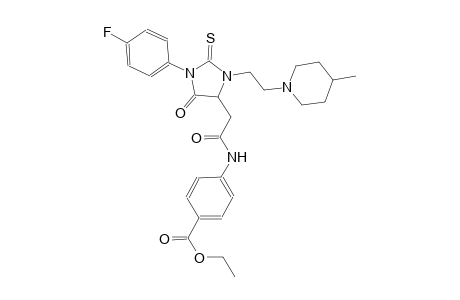 benzoic acid, 4-[[[1-(4-fluorophenyl)-3-[2-(4-methyl-1-piperidinyl)ethyl]-5-oxo-2-thioxo-4-imidazolidinyl]acetyl]amino]-, ethyl ester