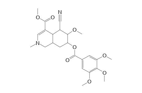 2-Methyl-4-carbomethoxy-5-cyano-6-methoxy-7-[(3',4',5'-trimethoxybenzoyl)oxy]hydroisoquinoline