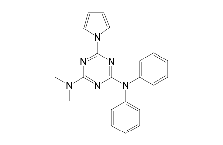 2-N,2-N-dimethyl-4-N,4-N-diphenyl-6-pyrrol-1-yl-1,3,5-triazine-2,4-diamine