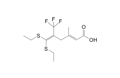 2-(E)-6,6-Bis(ethylsulfanyl)-3-methyl-5-trifluoromethylhexa-2,5-dienoic acid