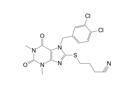 4-({7-[(3,4-dichlorophenyl)methyl]-1,3-dimethyl-2,6-dioxo-2,3,6,7-tetrahydro-1H-purin-8-yl}sulfanyl)butanenitrile