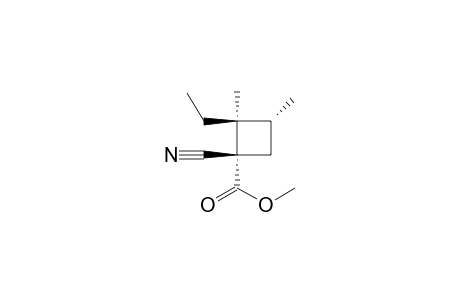 Methyl ester of (1.alpha.,2.alpha.,3.alpha.)-1-cyano-2-ethyl-2,3-diemthyl cyclobutanecarboxylic acid