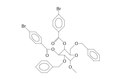 Methyl 2,6-di-O-benzyl-3,4-bis(O-[4-bromo-benzoyl]).alpha.-D-galactopyranoside