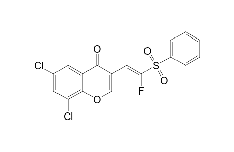 (E)-6,8-DICHLORO-3-(2-FLUORO-2-PHENYLSULFONYLVINIYL)-4-CHROMONE