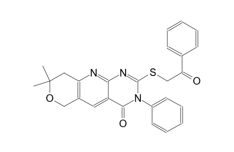8,8-dimethyl-2-[(2-oxo-2-phenylethyl)sulfanyl]-3-phenyl-3,6,8,9-tetrahydro-4H-pyrano[3',4':5,6]pyrido[2,3-d]pyrimidin-4-one