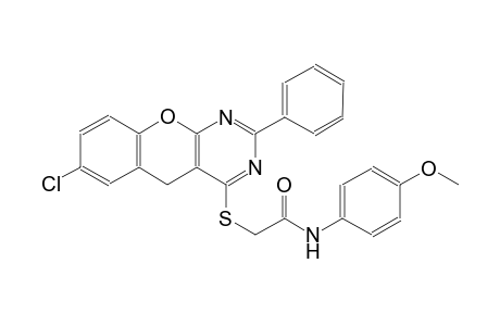 acetamide, 2-[(7-chloro-2-phenyl-5H-[1]benzopyrano[2,3-d]pyrimidin-4-yl)thio]-N-(4-methoxyphenyl)-