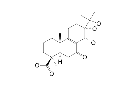 AQUILARABIETIC_ACID_E;13-ALPHA,14-ALPHA,15-TRIHYDROXY-7-OXOABIETA-8-EN-18-OIC_ACID