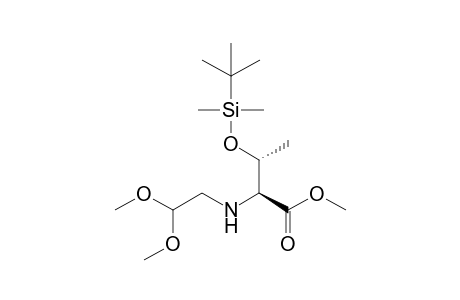 (2S,3R)-3-[(t-Butyldimethylsilyl)oxy]-2-(2',2'-dimethoxyethylamino)]butyric acid - Methyl ester