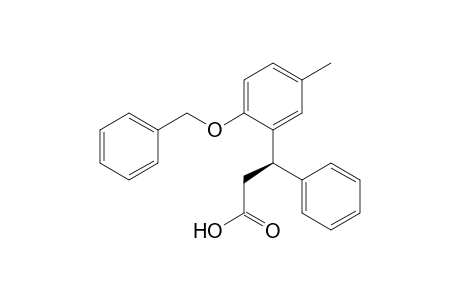 3(R)-(2-benzyloxy-5-methylphenyl)-3-phenylpropanoic acid