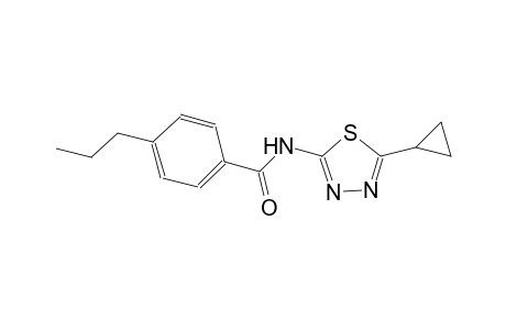 N-(5-cyclopropyl-1,3,4-thiadiazol-2-yl)-4-propylbenzamide