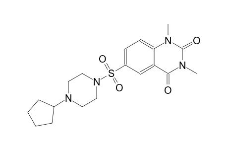 6-[(4-cyclopentyl-1-piperazinyl)sulfonyl]-1,3-dimethyl-2,4(1H,3H)-quinazolinedione
