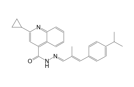 2-cyclopropyl-N'-[(E,2E)-3-(4-isopropylphenyl)-2-methyl-2-propenylidene]-4-quinolinecarbohydrazide
