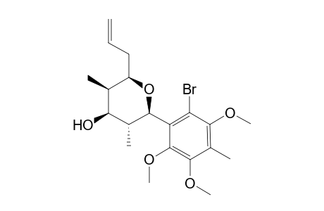 (2R,3R,4S,5R,6R)-2-(2-bromanyl-3,5,6-trimethoxy-4-methyl-phenyl)-3,5-dimethyl-6-prop-2-enyl-oxan-4-ol