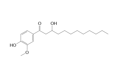 3-hydroxy-1-(4-hydroxy-3-methoxyphenyl)dodecanone